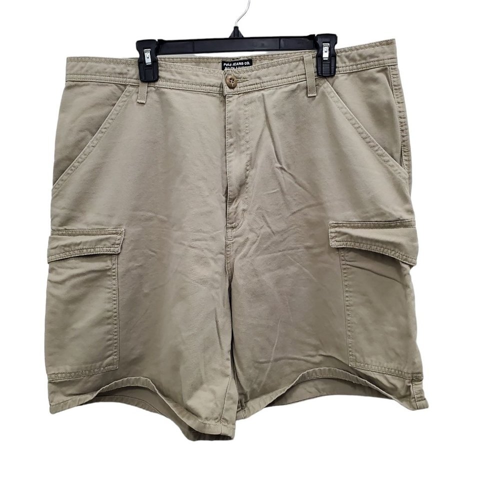 Polo Jeans Co Ralph‎ Lauren Men's Vintage Khaki 9" Cotton Cargo Shorts Size 40